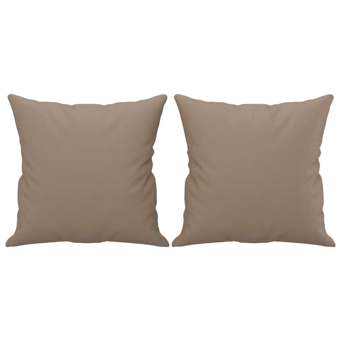 2-seater Sofa With Throw Pillows Cappuccino 120 Cm Faux