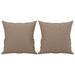 2-seater Sofa With Throw Pillows Cappuccino 120 Cm Faux