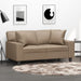 2-seater Sofa With Throw Pillows Cappuccino 120 Cm Faux