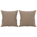 2-seater Sofa With Throw Pillows Cappuccino 120 Cm Faux