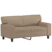 2-seater Sofa With Throw Pillows Cappuccino 120 Cm Faux