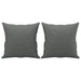 2-seater Sofa with Throw Pillows Dark Grey 120 Cm Fabric