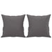 2-seater Sofa With Throw Pillows Grey 120 Cm Faux Leather