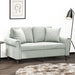 2 - seater Sofa With Throw Pillows Light Grey 120 Cm Velvet