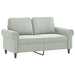 2 - seater Sofa With Throw Pillows Light Grey 120 Cm Velvet