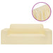 2-seater Stretch Couch Slipcover Cream Polyester Jersey