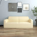 2-seater Stretch Couch Slipcover Cream Polyester Jersey