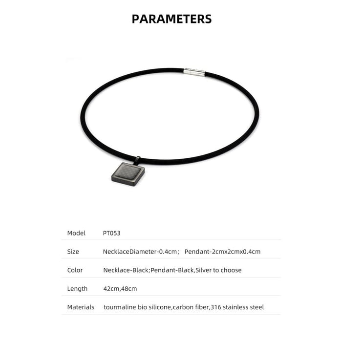 2-sides Wearable Unisex Germanium Tourmaline Black Carbon