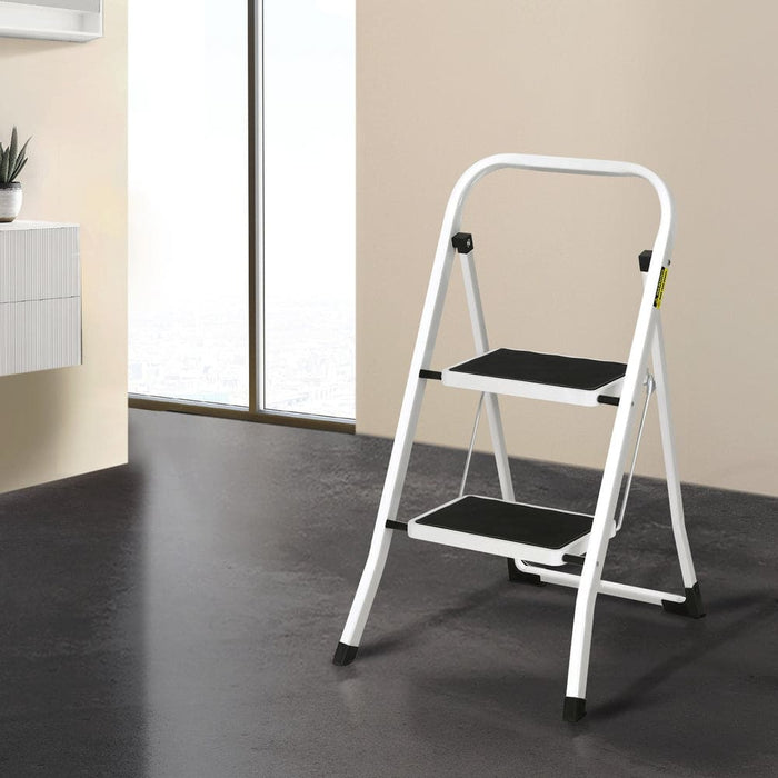 2 Step Ladder Multi-purpose Folding Steel Light Weight