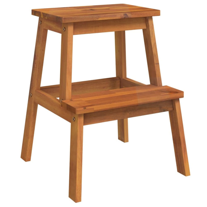 2 Step Stool 40x38x50 Cm Solid Wood Acacia Optttt