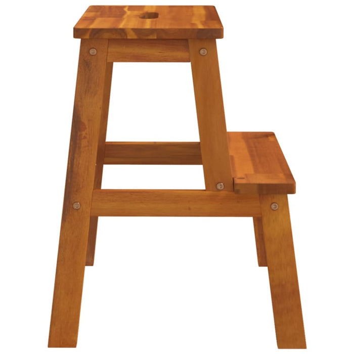 2 Step Stool 40x38x50 Cm Solid Wood Acacia Optttt