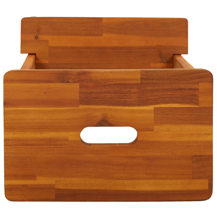 2 Step Stool 40x38x50 Cm Solid Wood Acacia Optttt