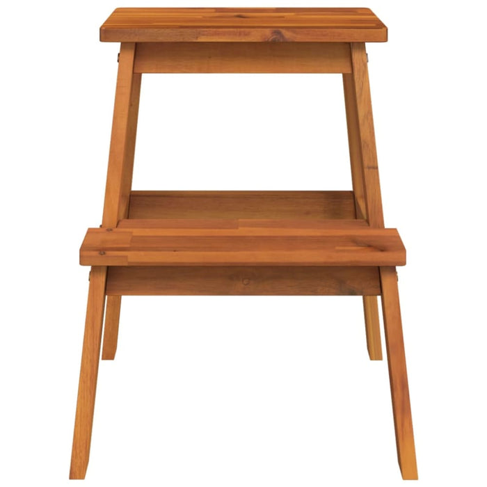 2 Step Stool 40x38x50 Cm Solid Wood Acacia Optttt