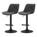 Set of 2 Bar Stools Kitchen Stool Chairs Metal Barstool