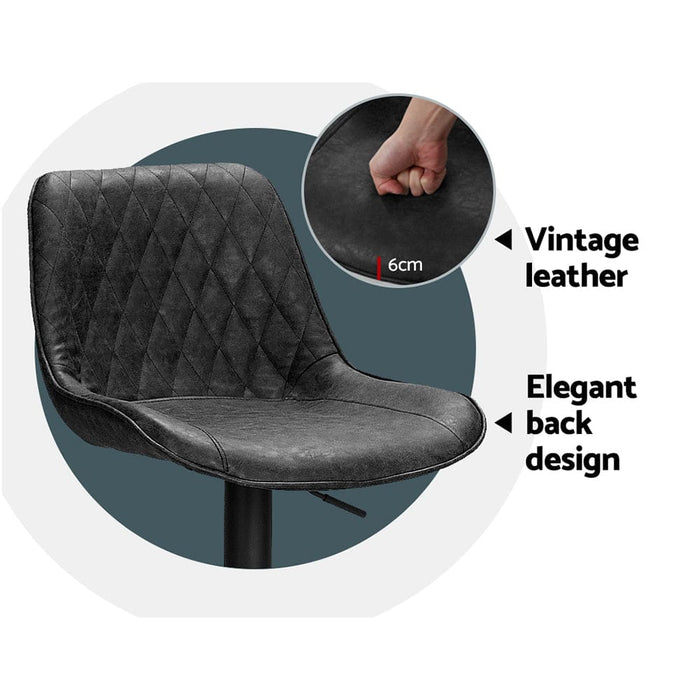 Set of 2 Bar Stools Kitchen Stool Chairs Metal Barstool