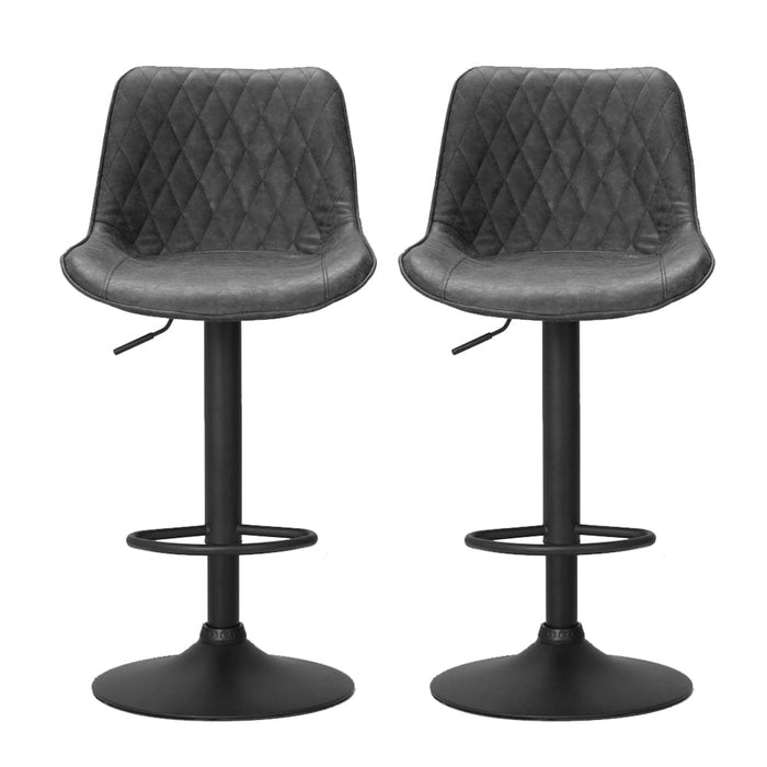 Set of 2 Bar Stools Kitchen Stool Chairs Metal Barstool