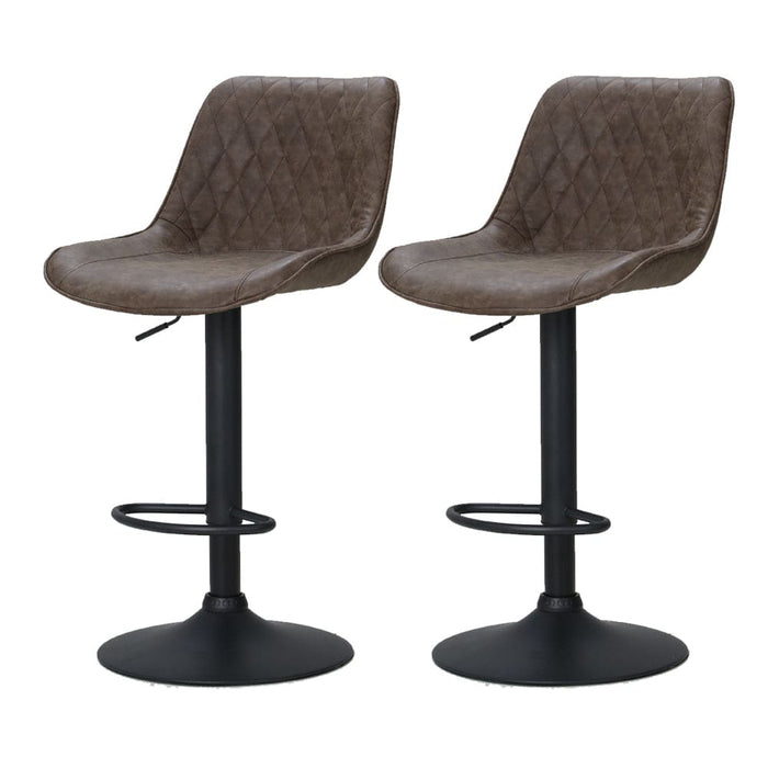 Set Of 2 Bar Stools Kitchen Stool Chairs Metal Barstool