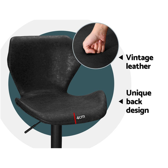 Set of 2 Bar Stools Kitchen Stool Chairs Metal Barstool