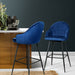 Set of 2 Bar Stools Kitchen Stool Dining Chairs Velvet