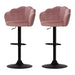 Set of 2 Bar Stools Kitchen Stool Swivel Chair Gas Lift