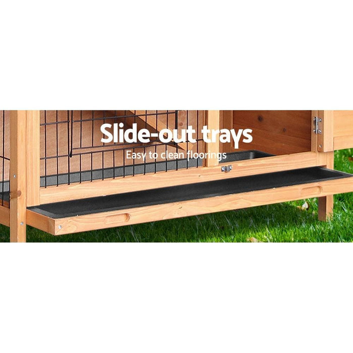 I.pet 2 Storey Wooden Rabbit Hutch