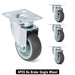 2 Swivel Caster Set Tpr Rubber Wheels For Heavy Duty