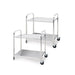 2x 2 Tier 81x46x85cm Stainless Steel Kitchen Dining Food