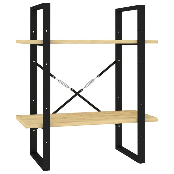 2-tier Book Cabinet 60x30x70 Cm Solid Pine Wood Nblatx