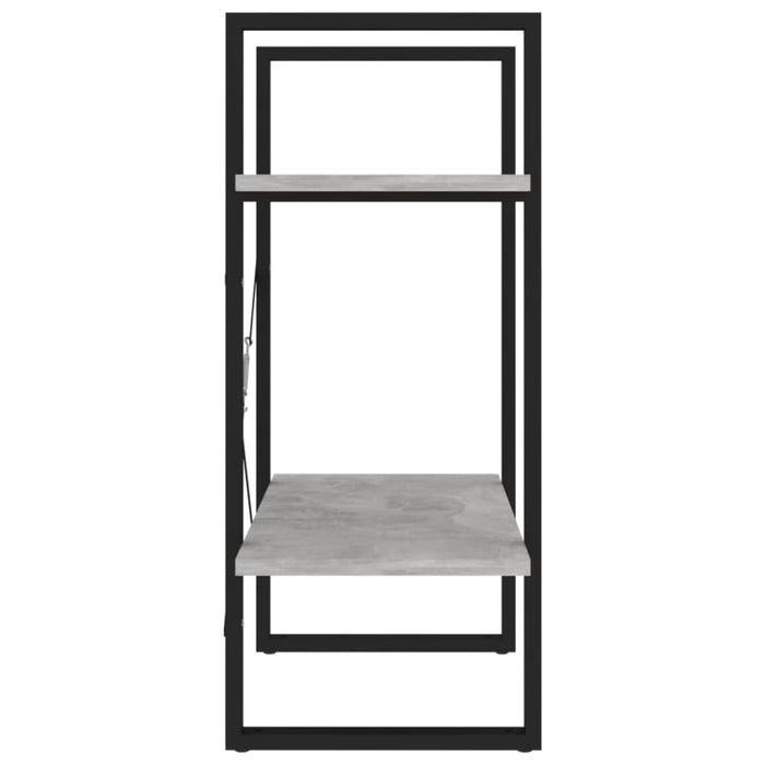 2-tier Book Cabinet Concrete Grey 60x30x70 Cm Chipboard