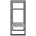 2-tier Book Cabinet Concrete Grey 60x30x70 Cm Chipboard