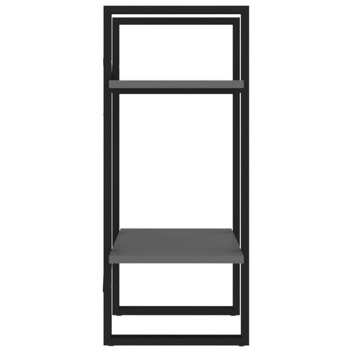 2-tier Book Cabinet Grey 40x30x70 Cm Chipboard Nblabk