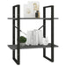 2-tier Book Cabinet Grey 60x30x70 Cm Solid Pine Wood Nblata