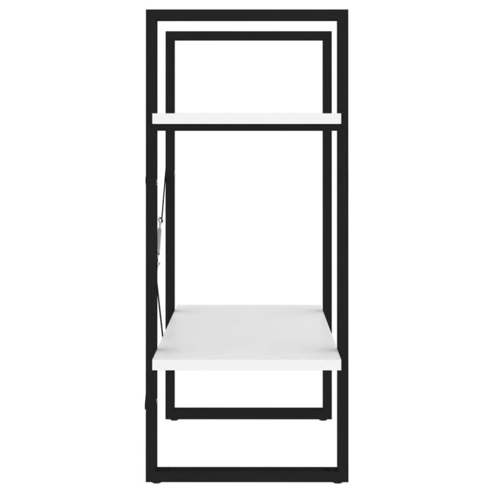 2 - tier Book Cabinet White 60x30x70 Cm Chipboard Nblaxi