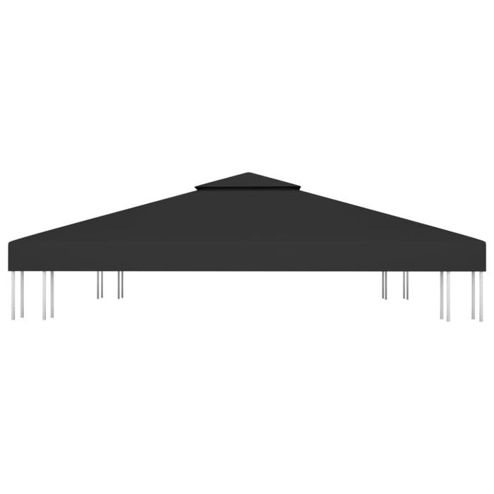 2-tier Gazebo Top Cover 3x3 m Black Toxbix