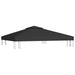 2-tier Gazebo Top Cover 3x3 m Black Toxbix