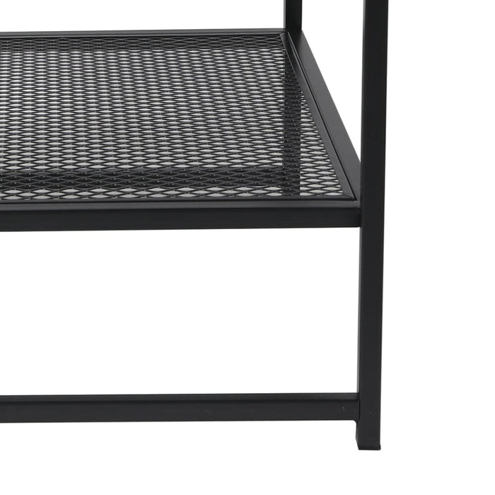 2 - tier Side Table Open Design Steel Home Shelf Compact