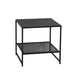 2 - tier Side Table Open Design Steel Home Shelf Compact