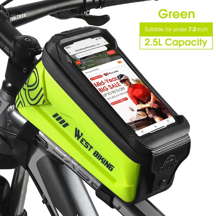 2.5l Waterproof Touchscreen 7.0 Inch Phone Case Bicycle Bag