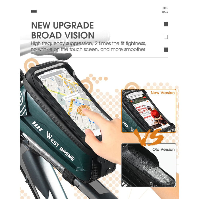 2.5l Waterproof Touchscreen 7.0 Inch Phone Case Bicycle Bag