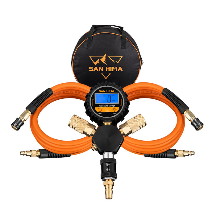 2-Way Digital Tyre Inflator 250 Psi Car Air Compressor Tire Gauge Hose