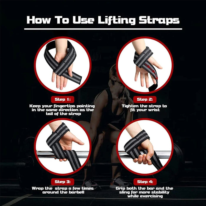 2 Pcs Weightlifting Bodybuilding Wrist Strap for Workout