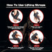 2 Pcs Weightlifting Bodybuilding Wrist Strap for Workout