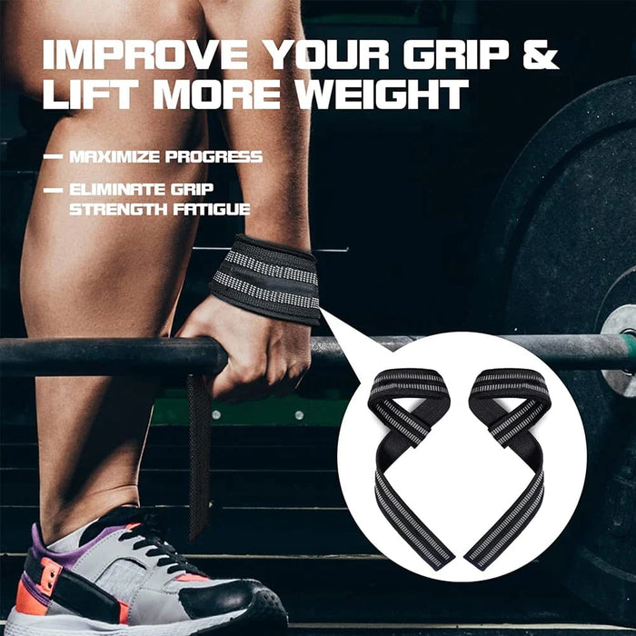 2 Pcs Weightlifting Bodybuilding Wrist Strap for Workout
