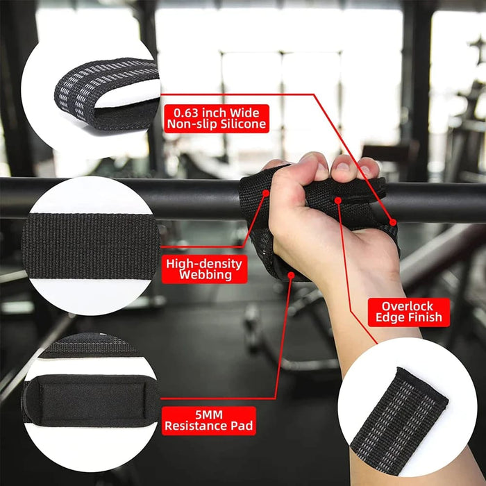 2 Pcs Weightlifting Bodybuilding Wrist Strap for Workout