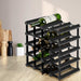 20 Bottle Timber Wine Rack Wooden Storage Wall Racks Holders