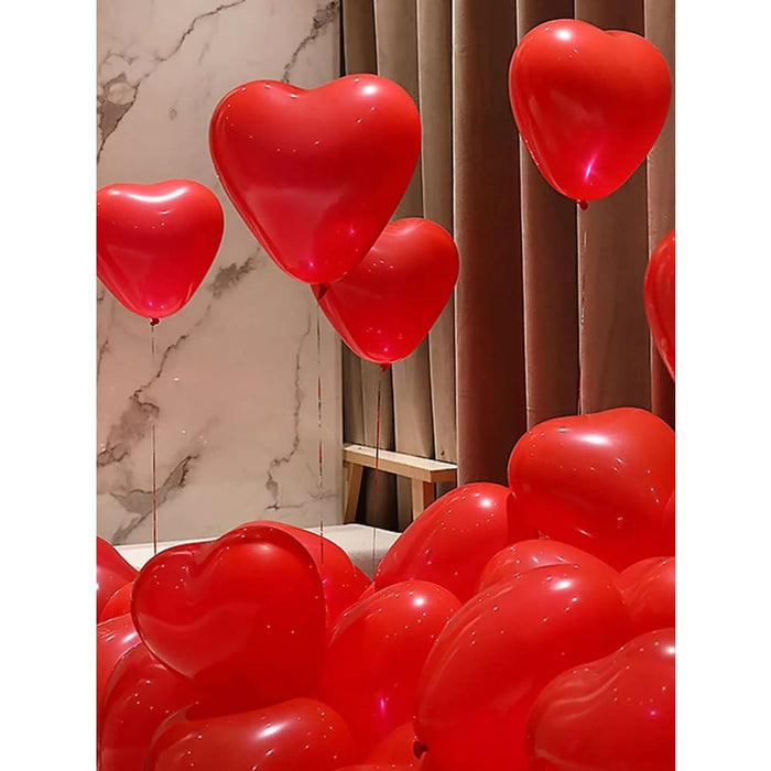 20 Heart Shaped Balloons for Valentines Day Decor