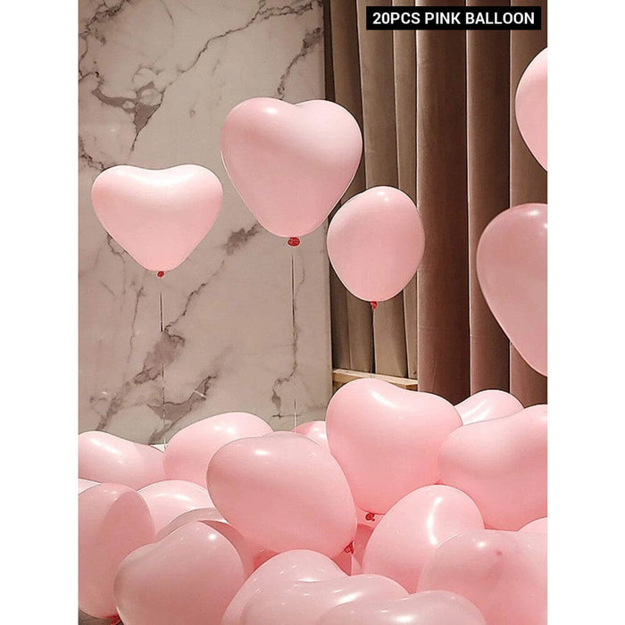 20 Heart Shaped Balloons for Valentines Day Decor