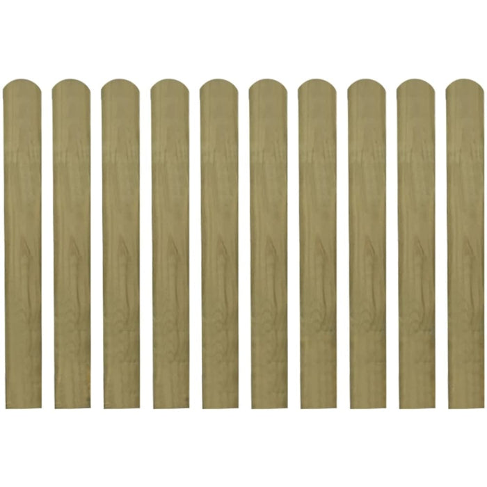 20 Pcs Impregnated Fence Slats Wood 80 Cm Tobbkax