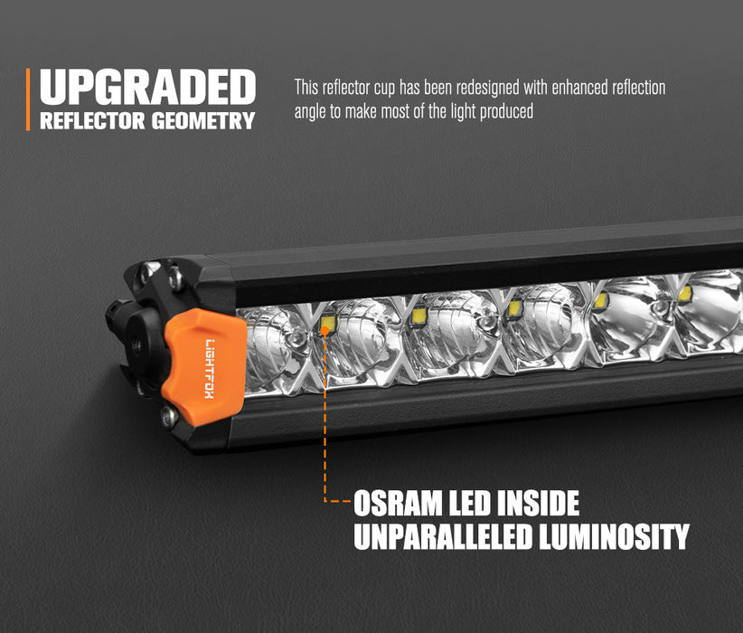 20Inch Osram Led Light Bar Super Slim Single Row Spot Flood Beam Offroad