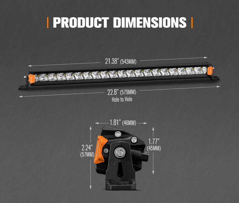 20Inch Osram Led Light Bar Super Slim Single Row Spot Flood Beam Offroad